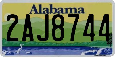 AL license plate 2AJ8744