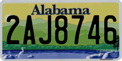 AL license plate 2AJ8746