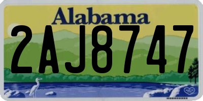 AL license plate 2AJ8747