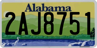 AL license plate 2AJ8751
