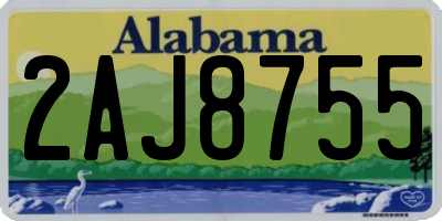 AL license plate 2AJ8755