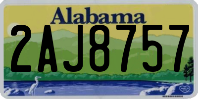 AL license plate 2AJ8757