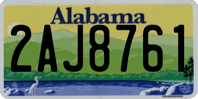 AL license plate 2AJ8761