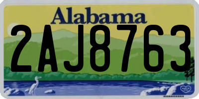 AL license plate 2AJ8763