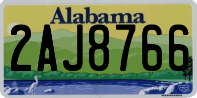 AL license plate 2AJ8766
