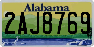 AL license plate 2AJ8769