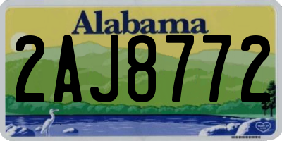 AL license plate 2AJ8772