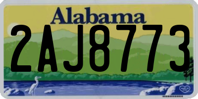 AL license plate 2AJ8773