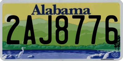 AL license plate 2AJ8776