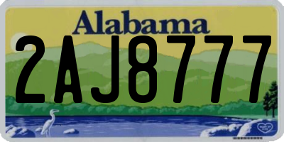 AL license plate 2AJ8777