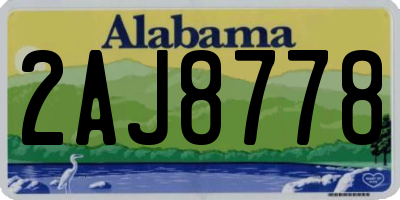 AL license plate 2AJ8778