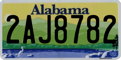 AL license plate 2AJ8782