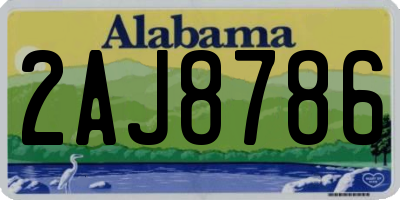 AL license plate 2AJ8786