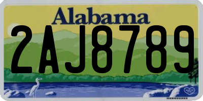 AL license plate 2AJ8789