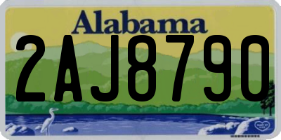 AL license plate 2AJ8790