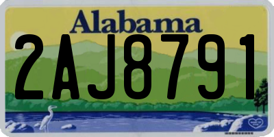 AL license plate 2AJ8791