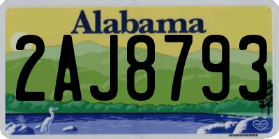 AL license plate 2AJ8793