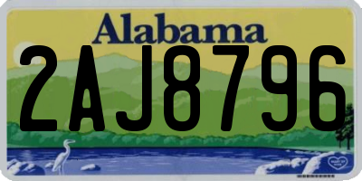 AL license plate 2AJ8796
