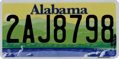 AL license plate 2AJ8798