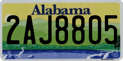 AL license plate 2AJ8805