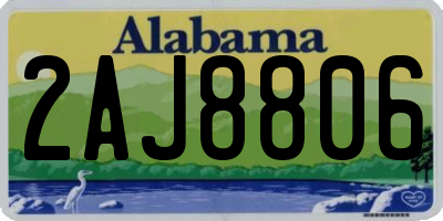 AL license plate 2AJ8806