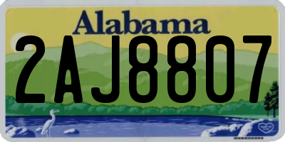 AL license plate 2AJ8807