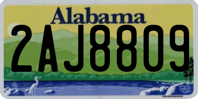 AL license plate 2AJ8809