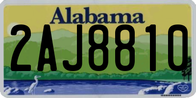 AL license plate 2AJ8810