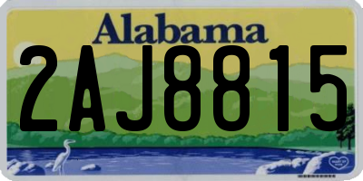 AL license plate 2AJ8815