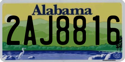 AL license plate 2AJ8816