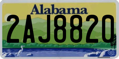 AL license plate 2AJ8820