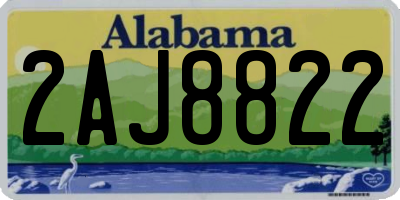 AL license plate 2AJ8822