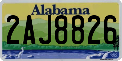AL license plate 2AJ8826
