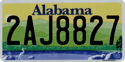 AL license plate 2AJ8827