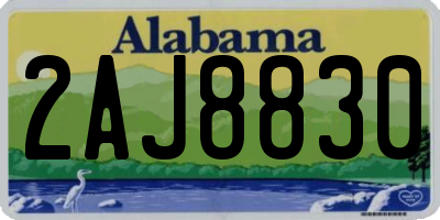 AL license plate 2AJ8830