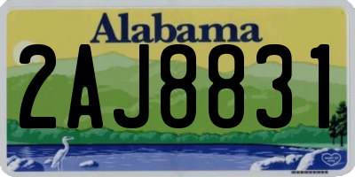 AL license plate 2AJ8831