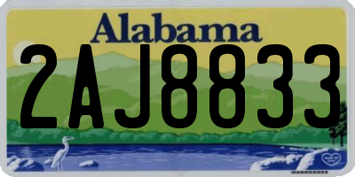 AL license plate 2AJ8833