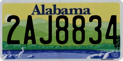 AL license plate 2AJ8834