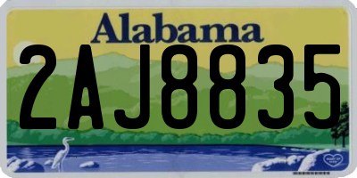 AL license plate 2AJ8835