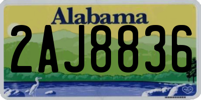 AL license plate 2AJ8836