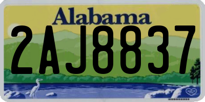 AL license plate 2AJ8837