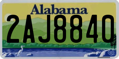 AL license plate 2AJ8840