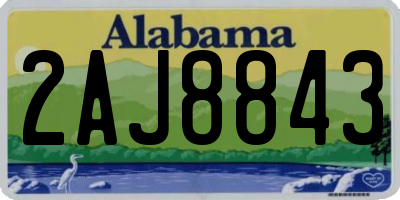 AL license plate 2AJ8843