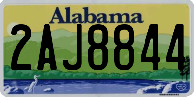 AL license plate 2AJ8844