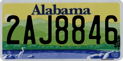 AL license plate 2AJ8846