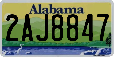 AL license plate 2AJ8847