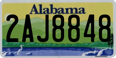 AL license plate 2AJ8848