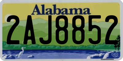 AL license plate 2AJ8852