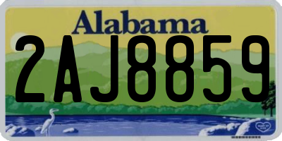 AL license plate 2AJ8859