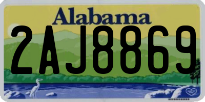 AL license plate 2AJ8869